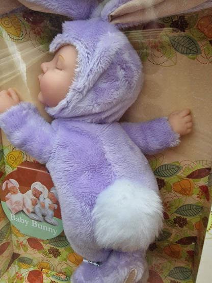 Anne Geddes 9" Lilac Baby Bunny Plush Doll - New In Box (NIB) Collector's Edition