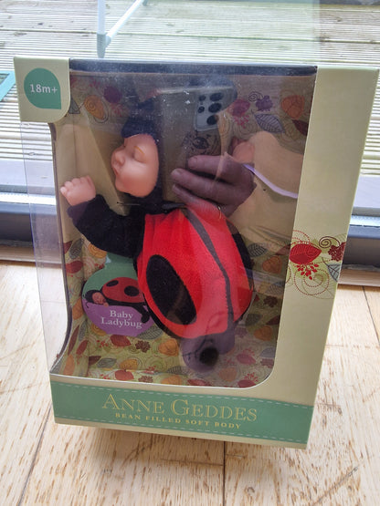 Anne Geddes "Baby Ladybug" Collector Plush Doll - Brand New in Box (9")