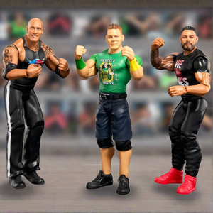 WWE Main Event Superstars Basic 3 Pack - Roman Reigns, John Cena & The Rock