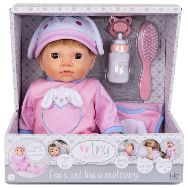 Tiny Treasures Peekaboo Bunny Baby Doll