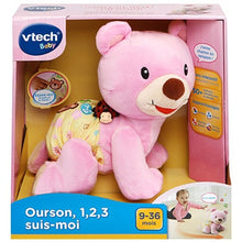 Načíst obrázek do prohlížeče Galerie, Fluffy toy Vtech Baby Bear, 1,2,3 Follow Me Musical Pink