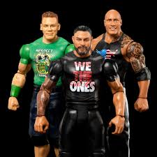 WWE Main Event Superstars Basic 3 Pack - Roman Reigns, John Cena & The Rock