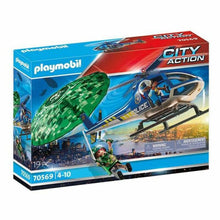 Load image into Gallery viewer, Playset  City Action Police helicopter: Parachute Chase Playmobil 70569 (19 pcs)