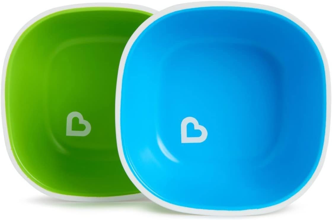 Munchkin Splash Bowls With Non Slip Base  (2 Pack 1 Blue 1 Green)