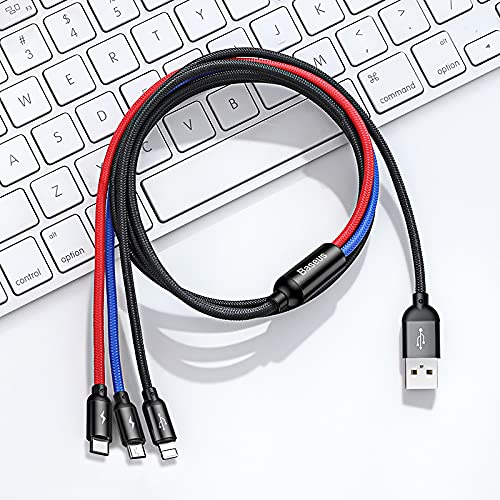 Baseus Three Primary Colors 3 In 1 Phone Cable