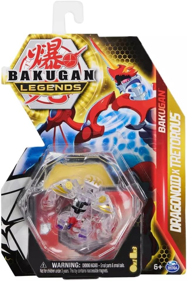 Bakugan Legends 2023 Diamond Dragonoid x Tretorous 2-inch Core Collectible Figure and Trading Cards Playset