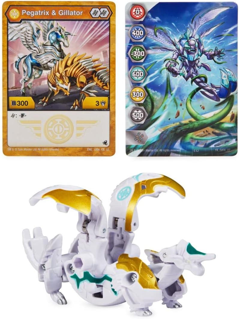 Bakugan Legends 2023 Pegatrix x Gillator 2-inch Core Collectible Figure and Trading Cards Playset