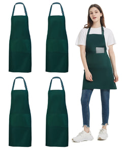 4 Packs bbq Chef Apron with 2 Pockets Various Colours
