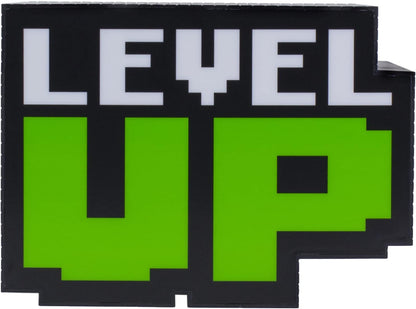 Paladone Level Up Light with Sound – Retro Pixel Design 12cm – Gaming LED Desk Lamp Collectible