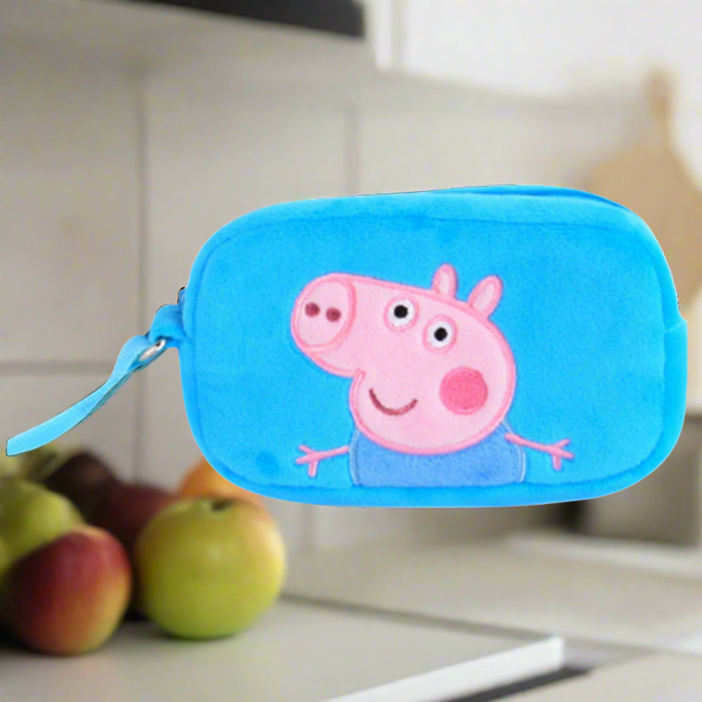 Soft Plush Toy Wallet Pouch for Kids- Blue George