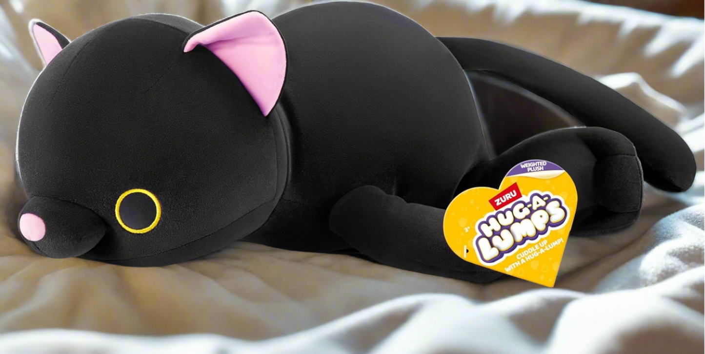 Hug-A-Lumps Luna  the Black Kitty Weighted Soft Toy by ZURU