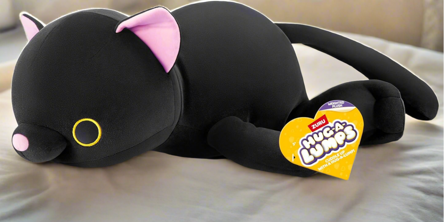 Hug-A-Lumps Luna  the Black Kitty Weighted Soft Toy by ZURU