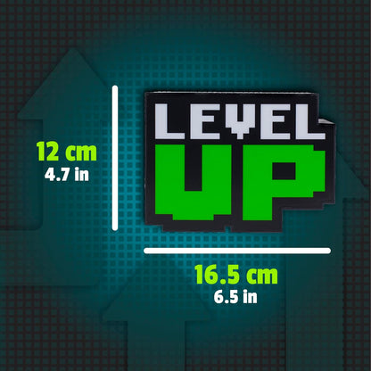 Paladone Level Up Light with Sound – Retro Pixel Design 12cm – Gaming LED Desk Lamp Collectible