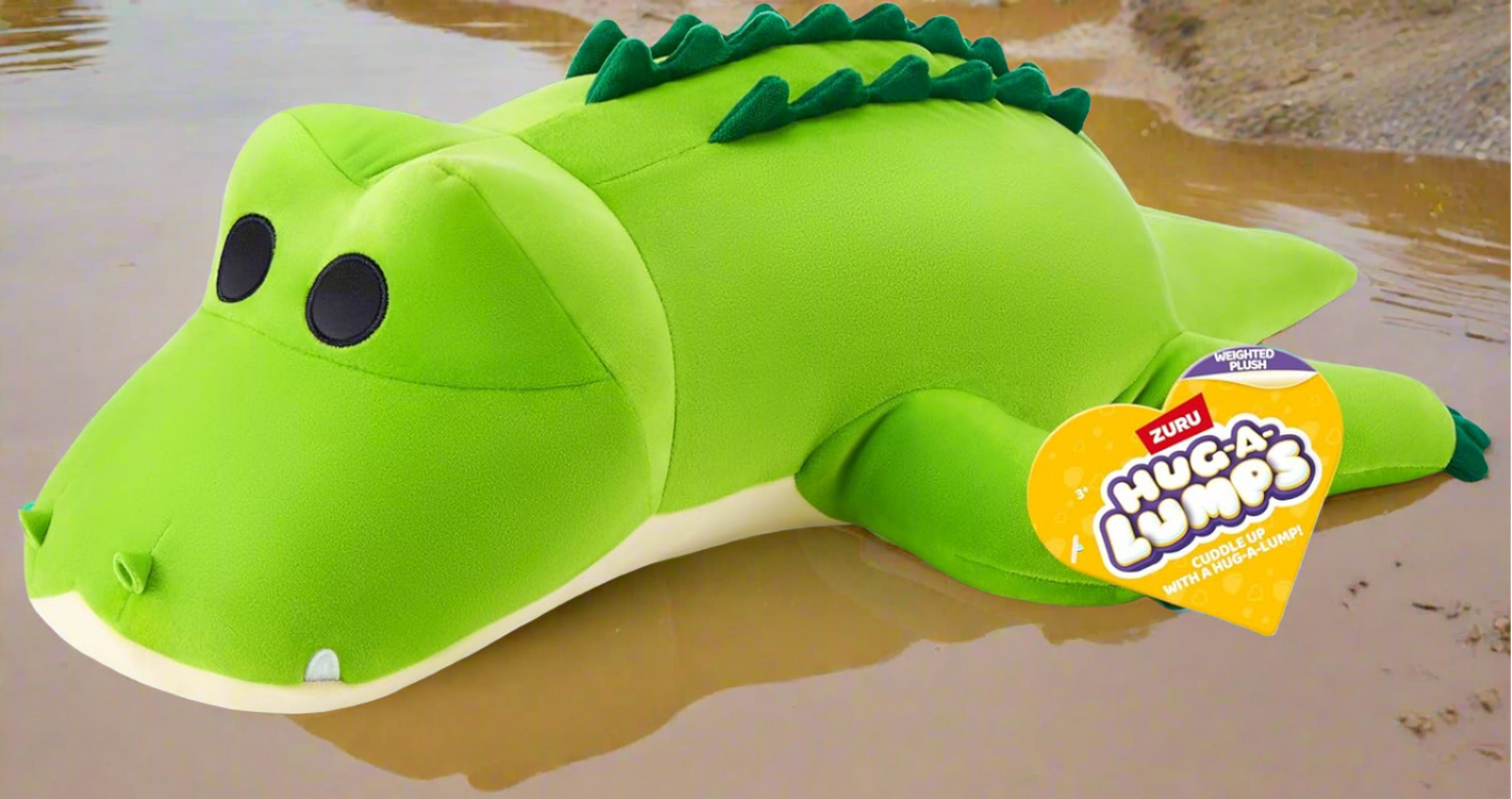 Hug-A-Lumps Rocko  the Crocodile Weighted Soft Toy by ZURU