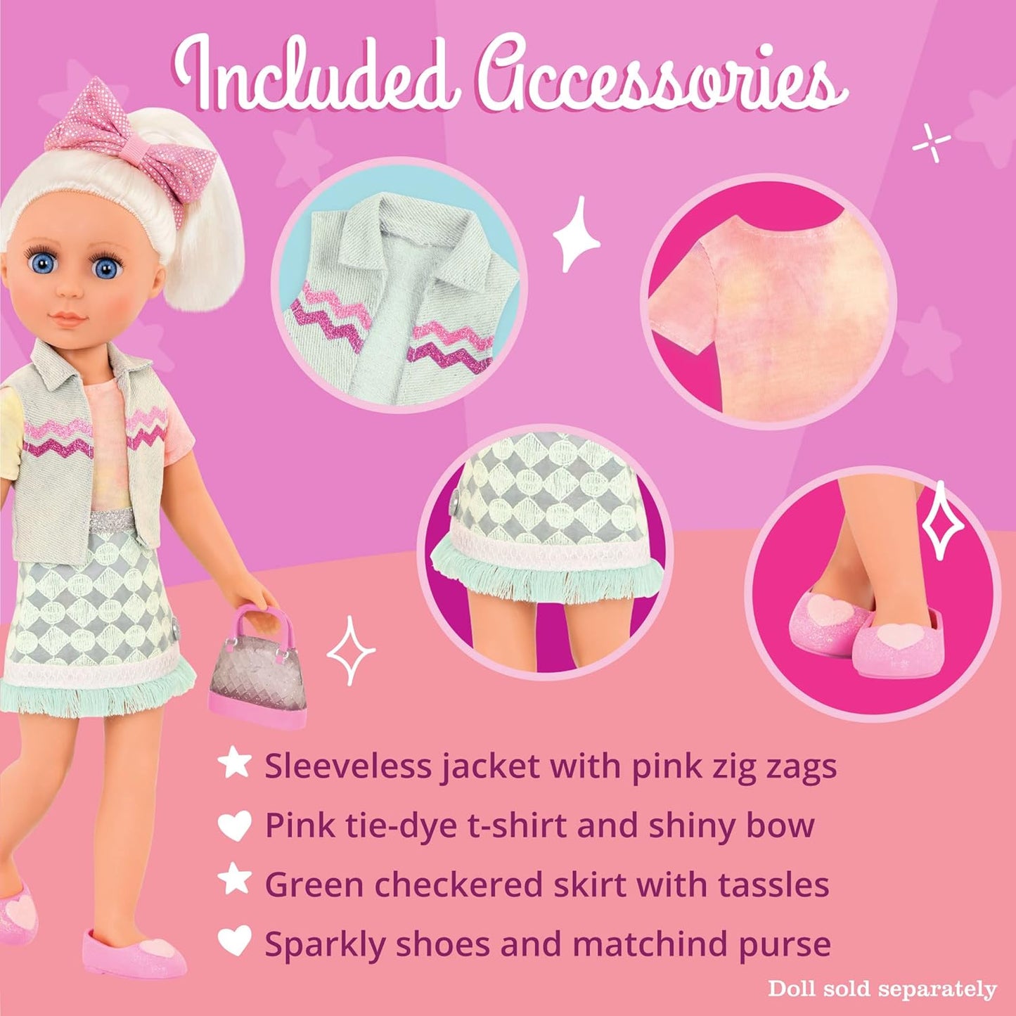 Glitter Girls – Dazzling Denim Skirt & Top Deluxe Outfit