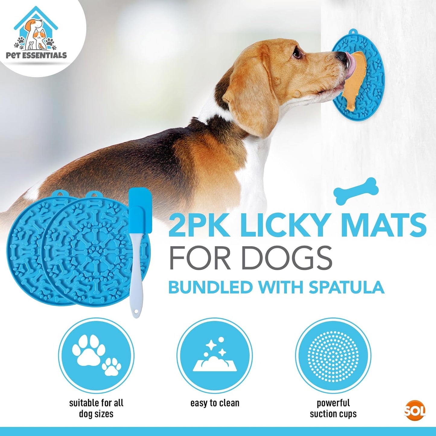 2pk Licky Mat For Dogs Suction & Spatula Included