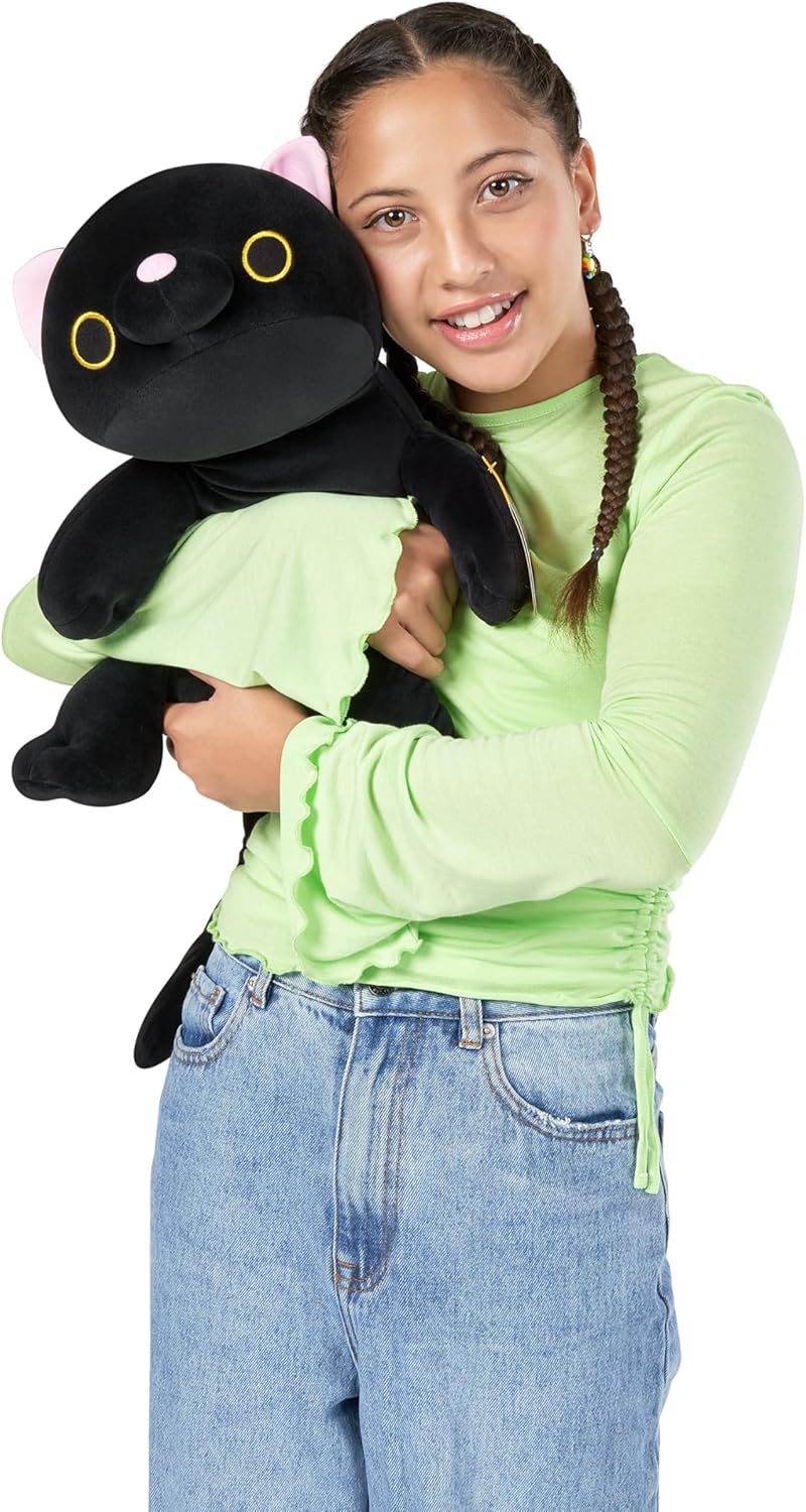 Hug-A-Lumps Luna  the Black Kitty Weighted Soft Toy by ZURU