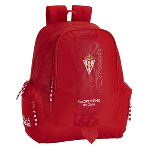 Školní taška Real Sporting de Gijón Červená hladká