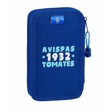 Load image into Gallery viewer, Double Pencil Case Real Zaragoza Blue 12.5 x 19.5 x 4 cm (28 Pieces)