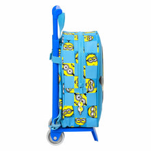 Load image into Gallery viewer, School Rucksack with Wheels Minions Minionstatic Blue (22 x 28 x 10 cm)