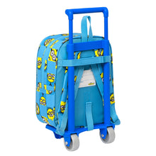 Load image into Gallery viewer, School Rucksack with Wheels Minions Minionstatic Blue (22 x 28 x 10 cm)