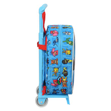 Load image into Gallery viewer, School Rucksack with Wheels PJ Masks Blue 22 x 27 x 10 cm