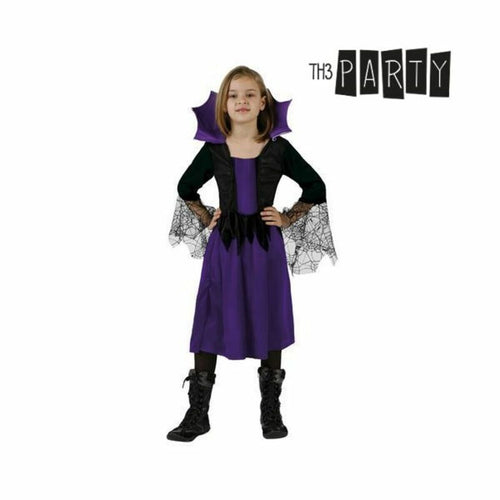 Costume for Children purple witch dress  with lace