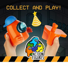 Načíst obrázek do prohlížeče Galerie, Among Us Series 2 Action Figure Orange Crewmate Includes 2 Hats Hands And Acc