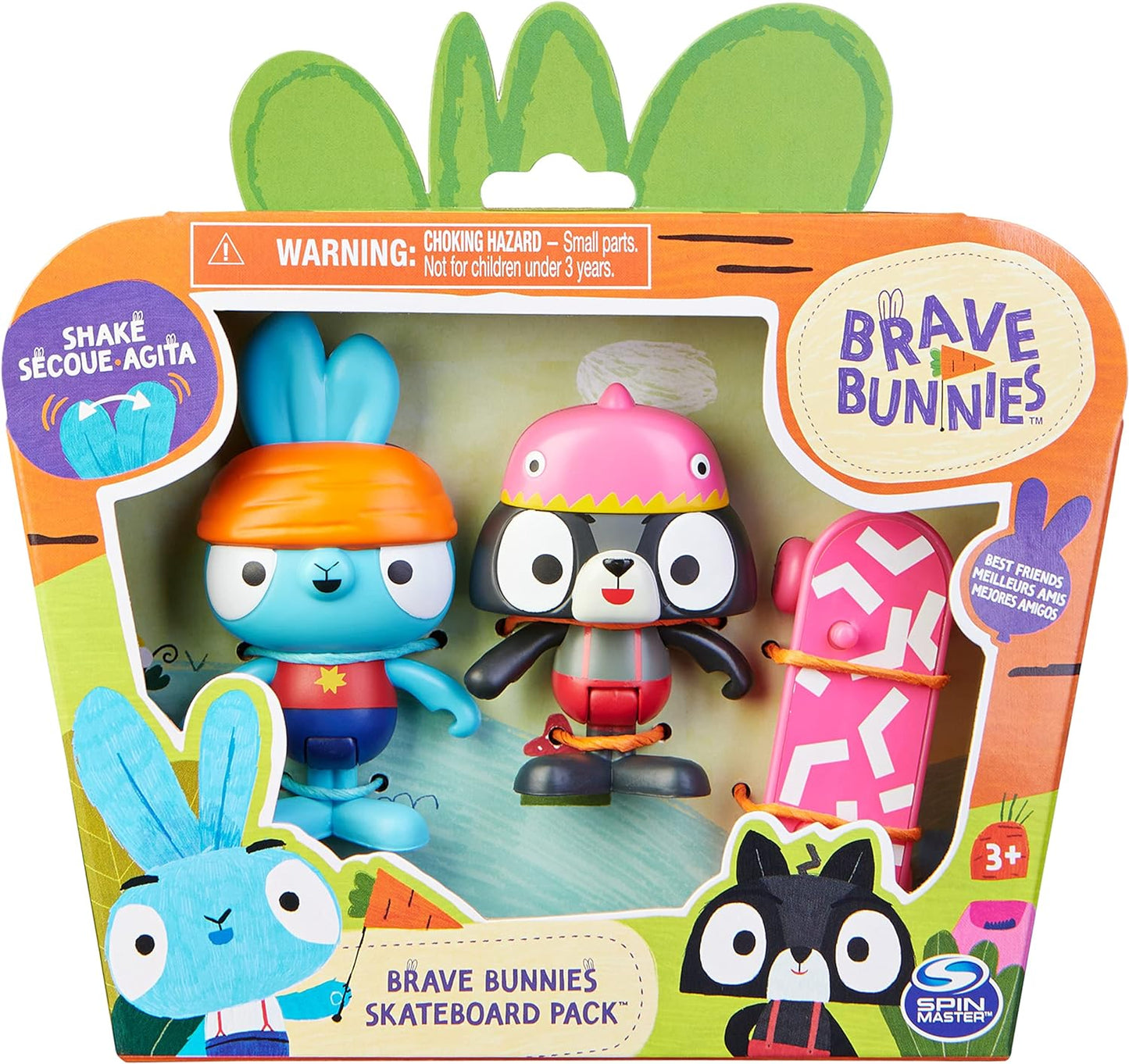 Brave Bunnies 2 Figures With Skateboard Pack Action Figure