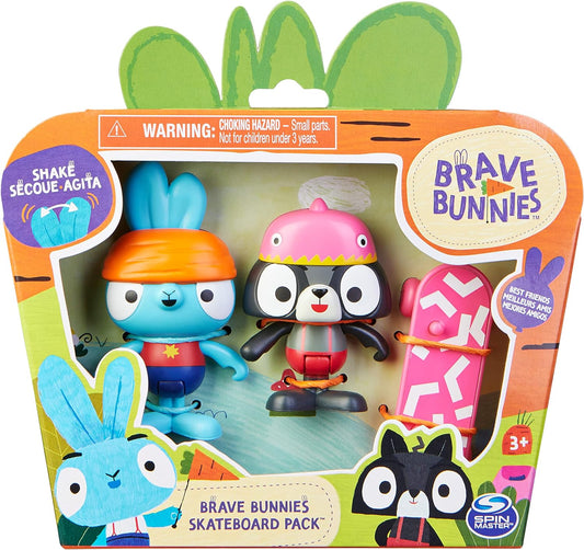 Brave Bunnies 2 Figures With Skateboard Pack Action Figure