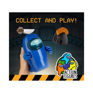 Among Us Series 2 Action Figure Crewmate Includes 2 Hats Hands And Acc - Blue