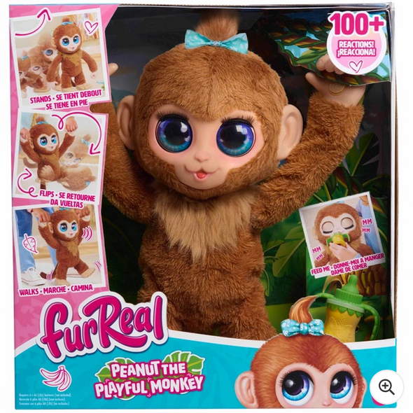 FurReal Peanut the Playful Monkey Interactive Plush