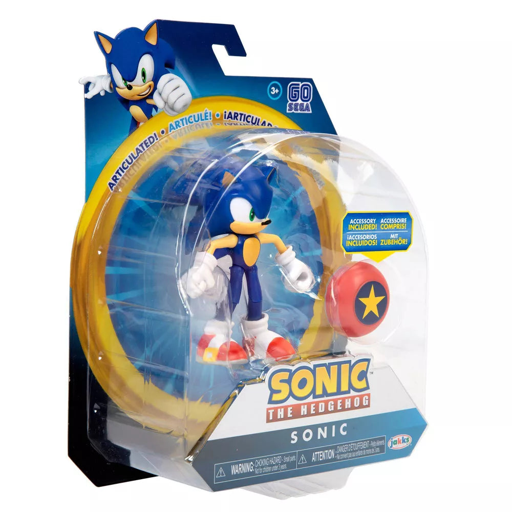 Sonic the Hedgehog 4" Modern Sonic with Star Spring Wave 1