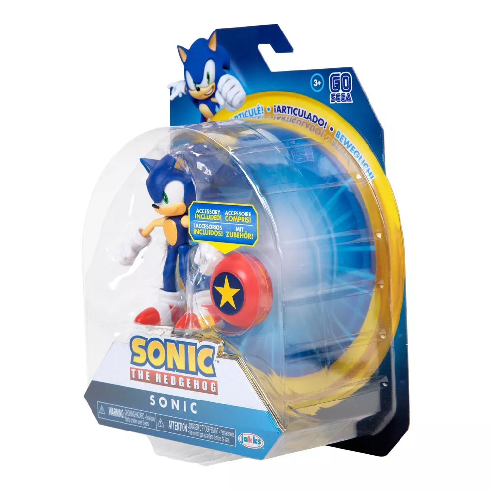 Sonic the Hedgehog 4" Modern Sonic with Star Spring Wave 1