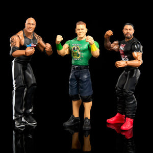 WWE Main Event Superstars Basic 3 Pack - Roman Reigns, John Cena & The Rock