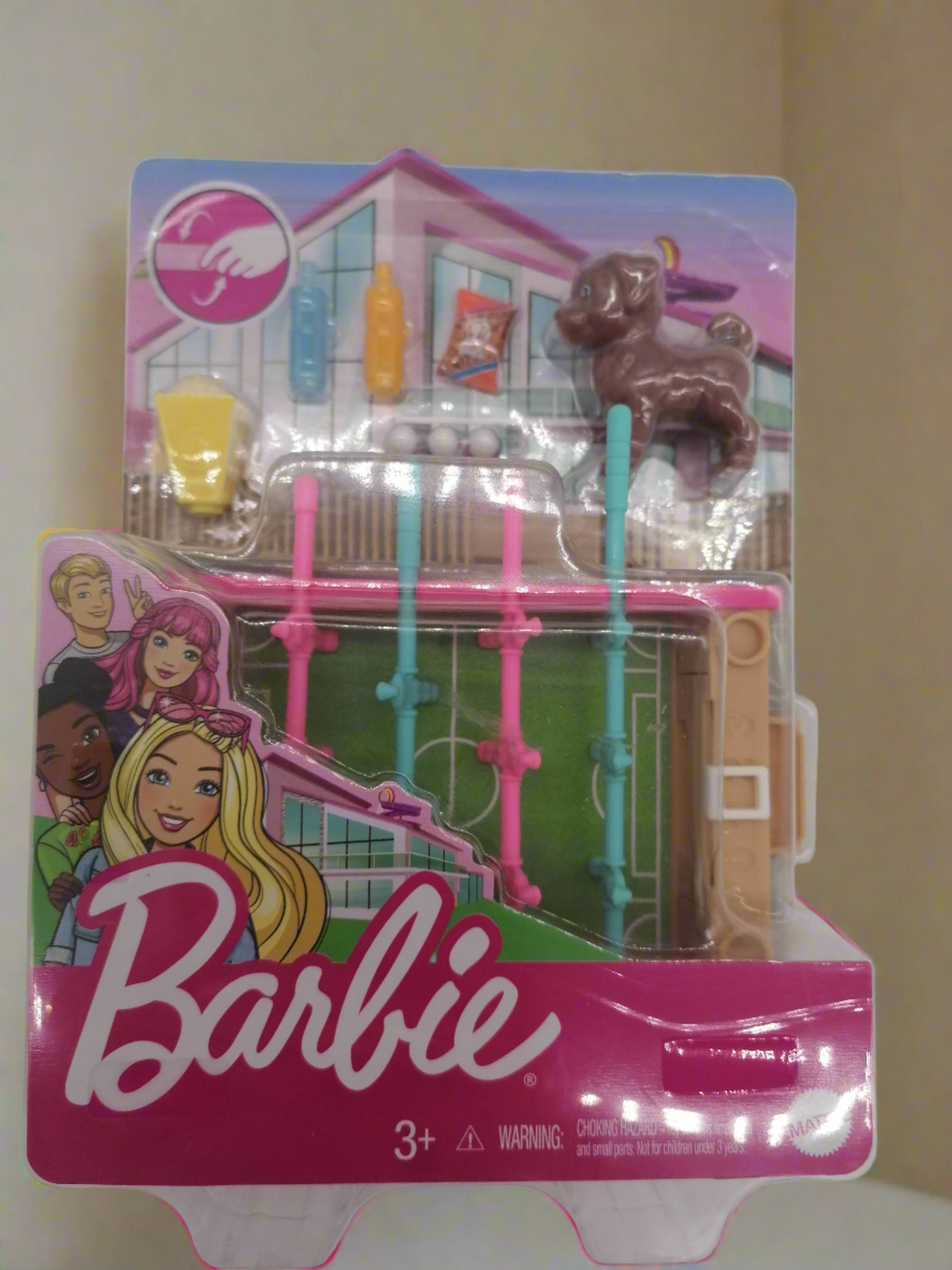 Barbie Mini Game Night Theme Football Table Accessory Set