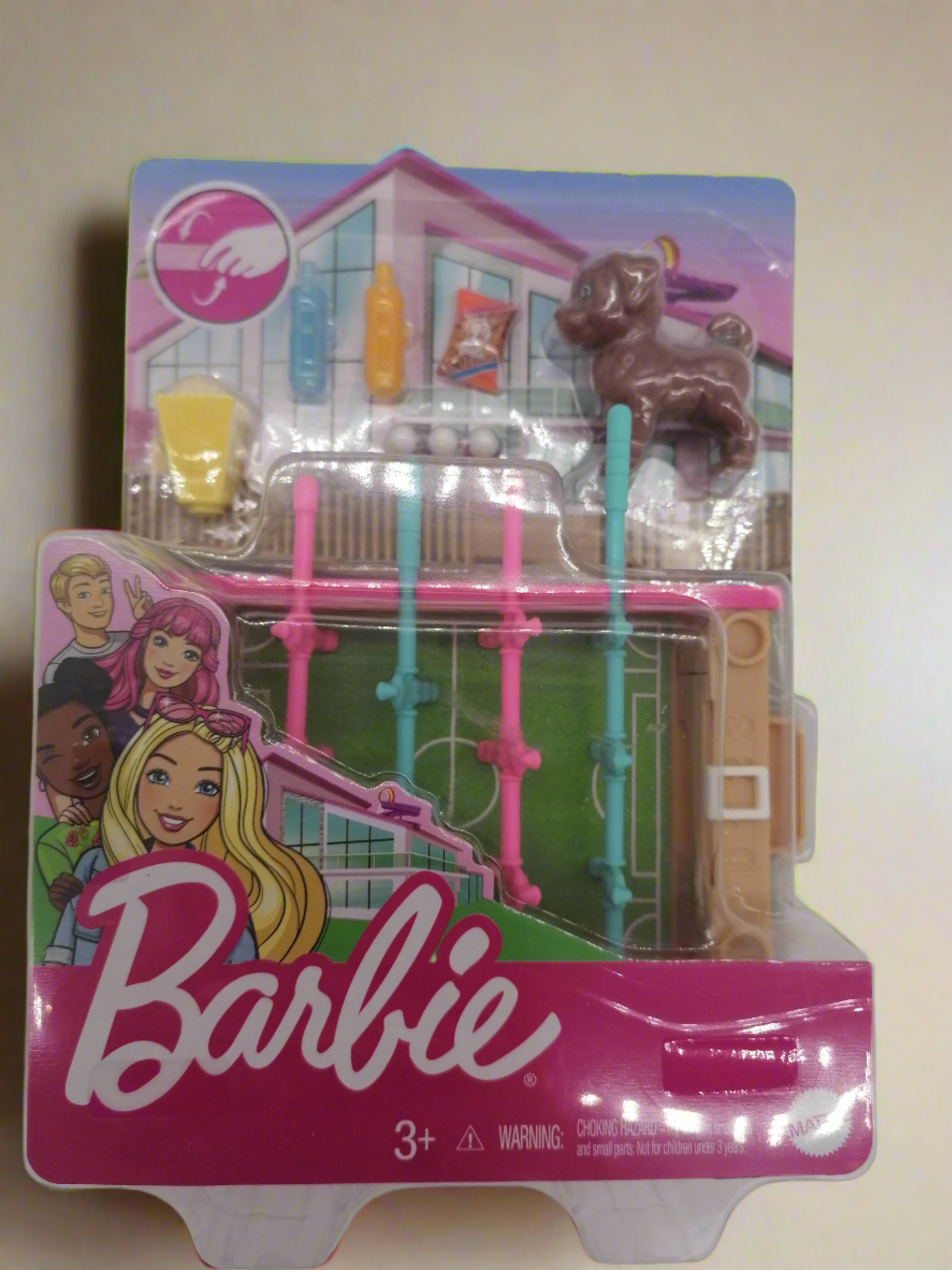 Barbie Mini Game Night Theme Football Table Accessory Set