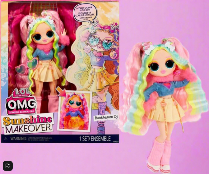 LOL Surprise OMG Sunshine Makeover Fashion Doll - BUBBLEGUM DJ