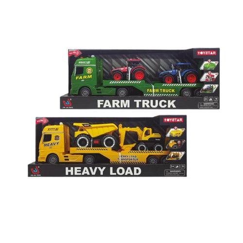 Vehicle Playset Farm Truck or Heavy Load 1:12 3 Pieces