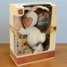 Load image into Gallery viewer, Anne Geddes 9 inch Baby White Bunny Doll - Bean Filled Soft Body Collection