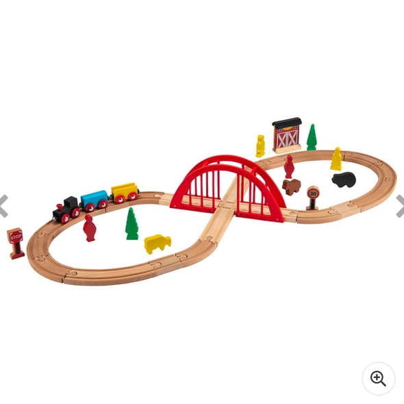 Squirrel Play 35 Piece Wooden Train Set