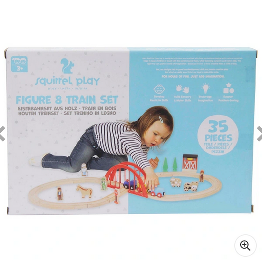 Squirrel Play 35 Piece Wooden Train Set