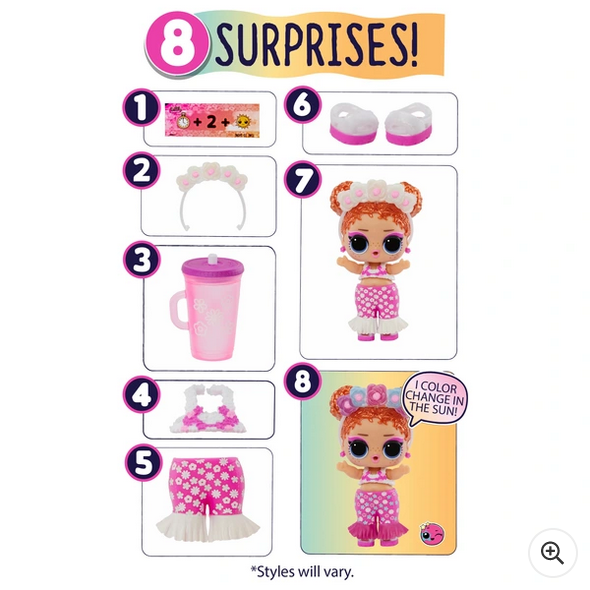 L.O.L. Surprise! Sunshine Makeover with 8 Surprises Assortment 1 Supplied