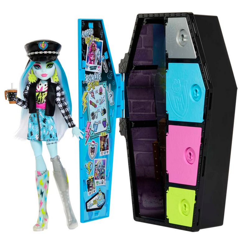 Monster High Skulltimate Secrets Frankie Stein Doll And Fashion Set With Dress-Up Locker 19+ Surprises