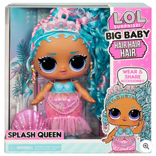 Načíst obrázek do prohlížeče Galerie, L.O.L. Surprise! Big Baby Hair Hair Hair Large 28cm Doll, Splash Queen with 14  Surprises