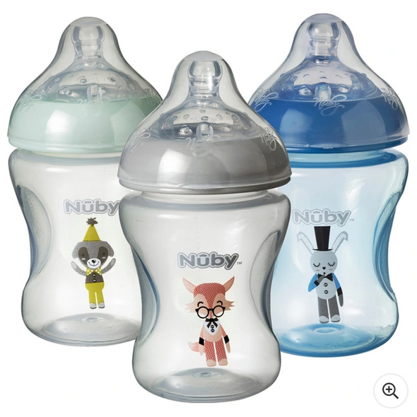 Nuby Triple Pack Bottles (240ml x 3 )