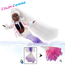 Load image into Gallery viewer, Mermaze Mermaidz Winter Waves Colour Change Fashion Doll – Crystabella