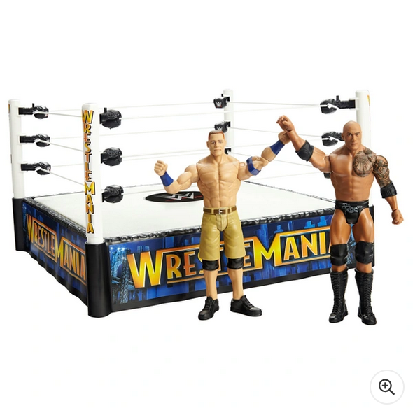 WWE WrestleMania The Rock vs John Cena Superstar Ring Bundle