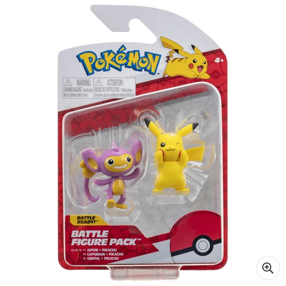 Pokémon Battle Figure 2-Pack - Pikachu & Aipom