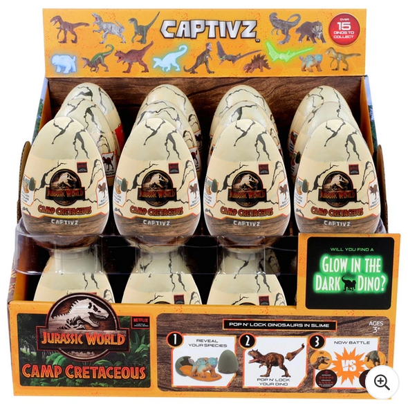 Jurassic World Captivz Camp Cretaceous Dinosaur  Slime Egg Assorted Styles